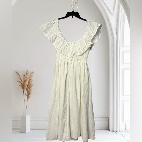 Adam Lippes Collective ruffle boho tiered whimsical feminine midi dress size 4 - Picture 1 of 8